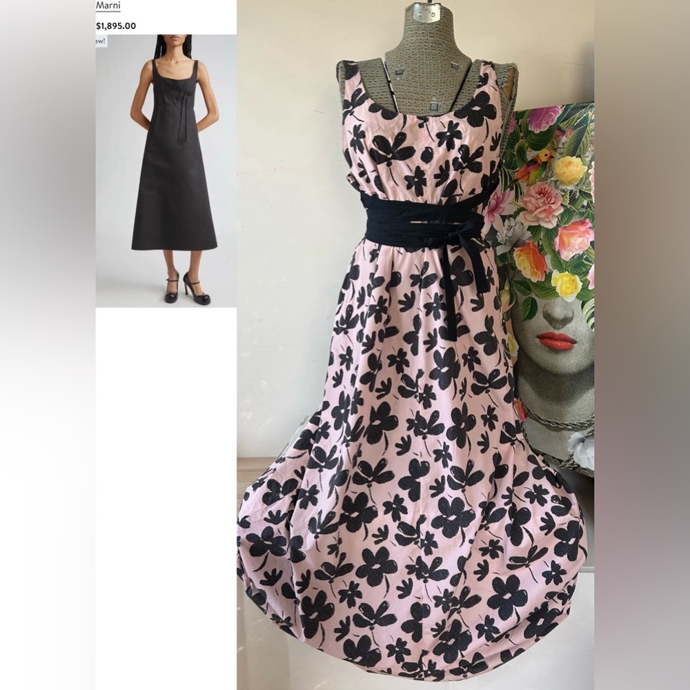 AUTHENTIC MARNI SUMMER EDITION 2014, BLUSH PINK/BLK. A LINE, SIDE ZIP, STUNNING